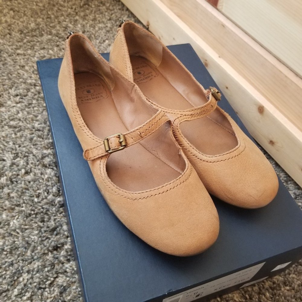 Lucky Brand Tan Mary Jane Flats